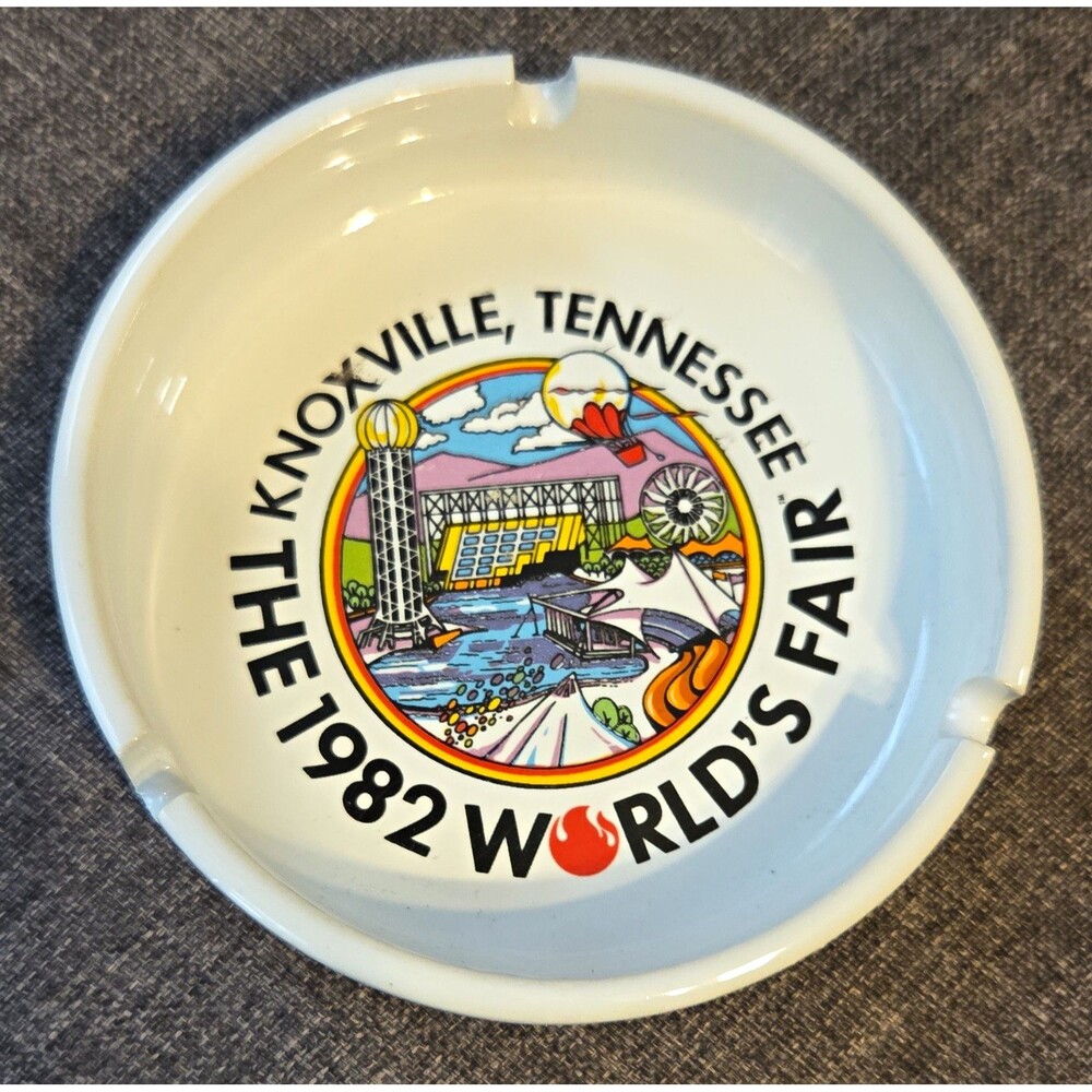 1982 Knoxville, Tennessee World’s Fair Ceramic Ashtray - World’s Fairs Theme